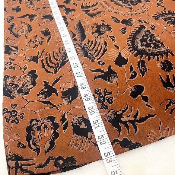 Limited America Vintage Midi Maxi Dress Floral Orange Gray Tan Sz 10 - Picture 10 of 10